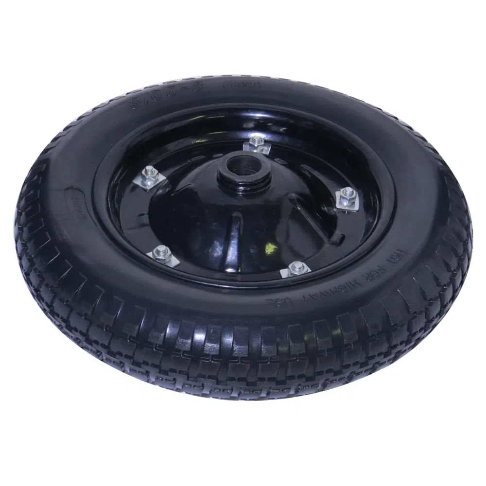 SPARES2GO Tire 3.00-4 Pneumatic Mobility Scooter Block Tread 300x4 3.00x4 260x85 4 Rim x 4