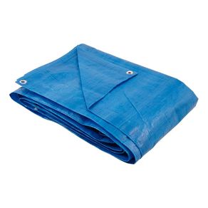 Lona Polietileno Reforçada Laranja/Azul 200 Micras 4x4