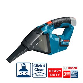 Aspirador de Pó a Bateria Bosch GAS 12V-LI, 12V, sem Bateria e sem Carregador .
