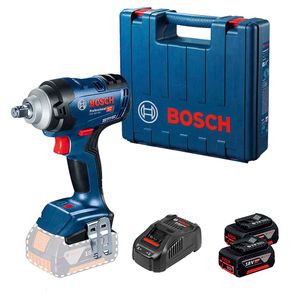 Chave de Impacto Bosch GDS 18V-400 18V Brushless 2 baterias e maleta BIVOLT