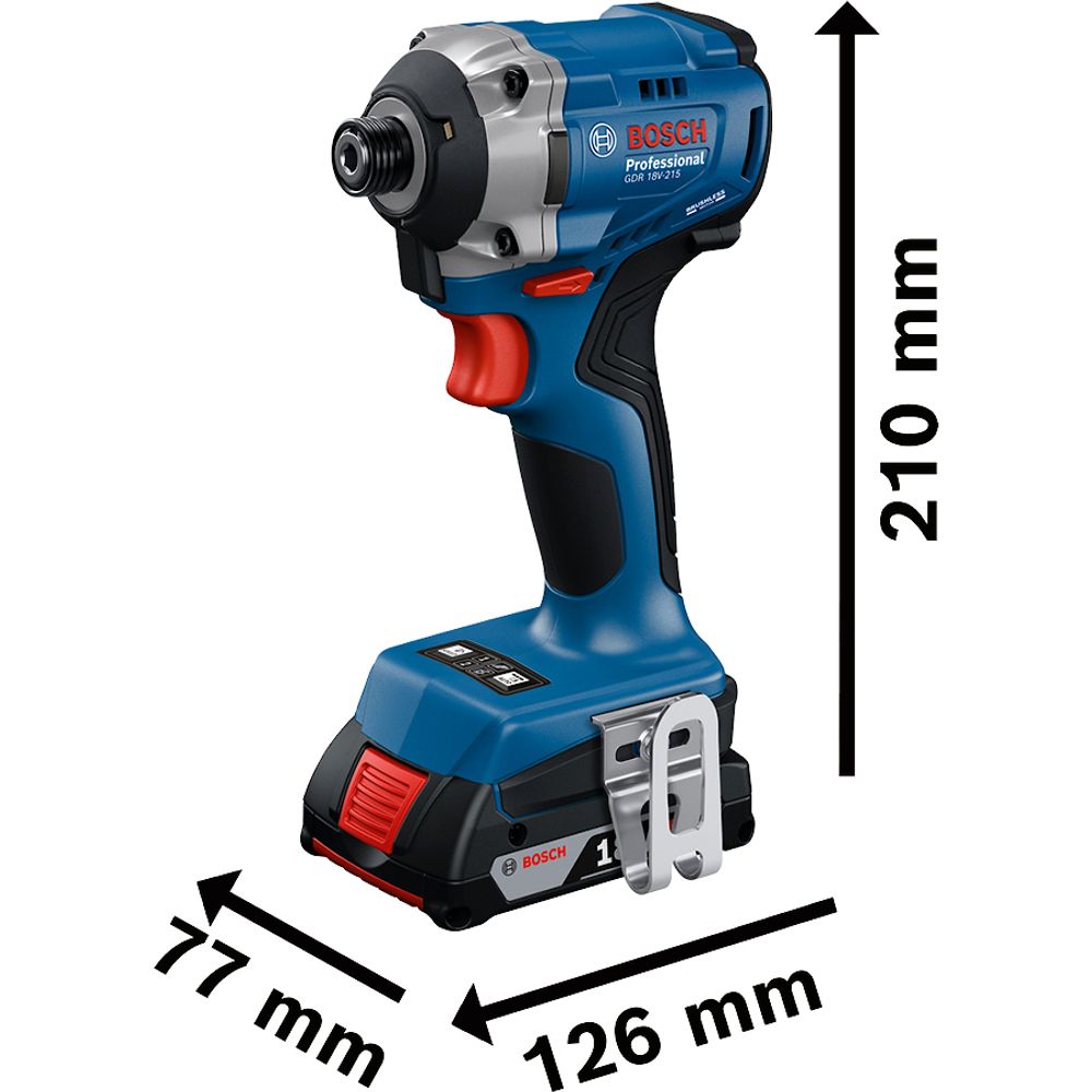 Combo Bosch Furadeira GSB185-LI + Chave impacto GDR18V-215, 2B+