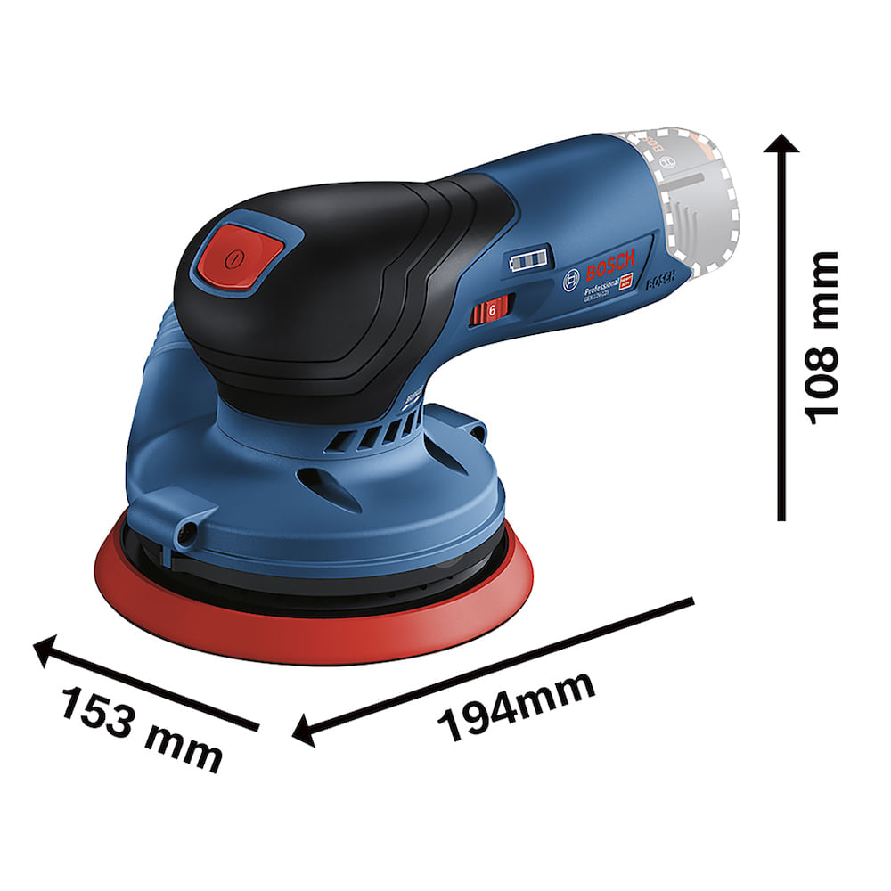 Lixadeira roto orbital a bateria GEX 12V-125 - Resseg